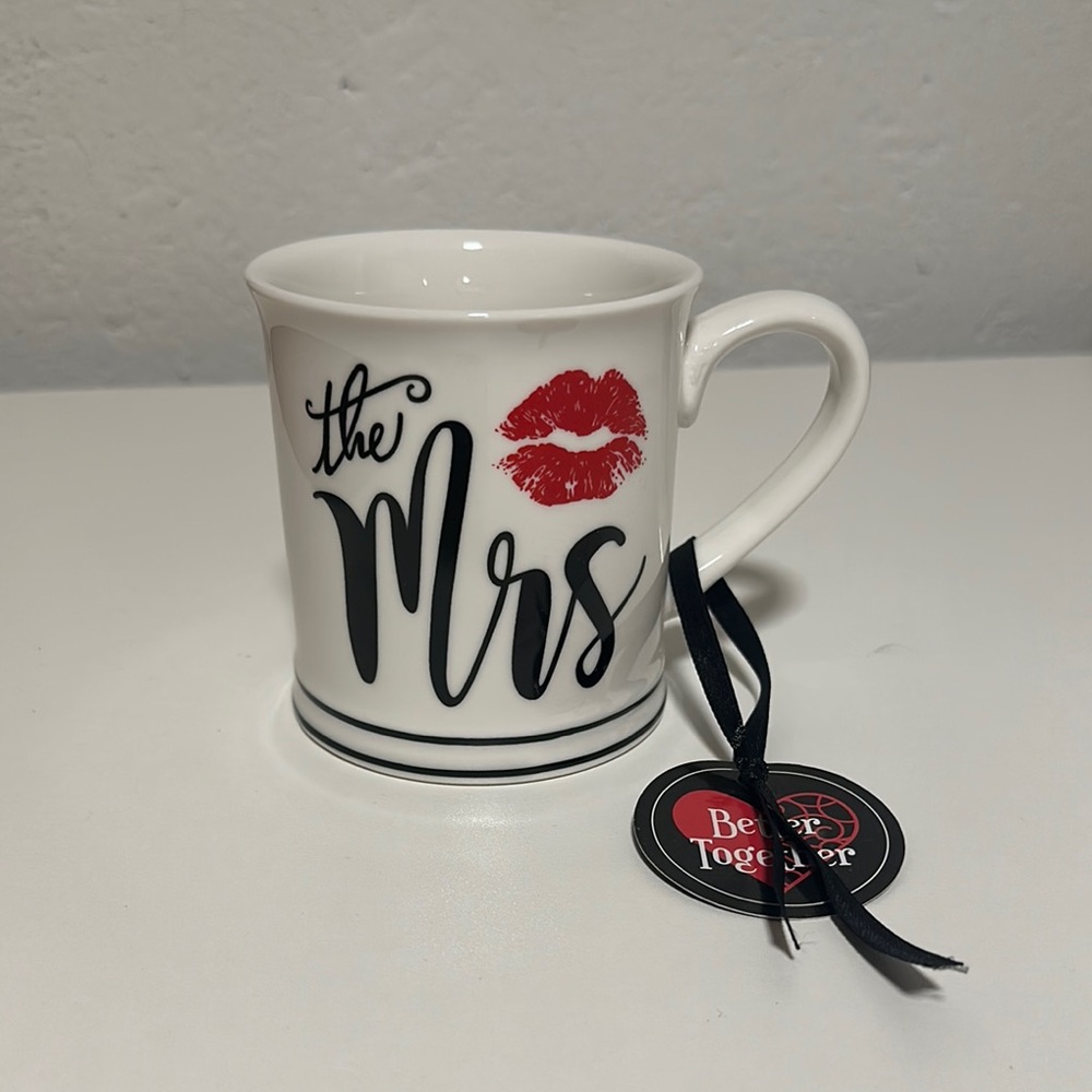 The Mrs Mug with Red Lips Design